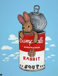 Andy's Rabbit Soup by Harry Bunce - Original Painting on Board sized 14x19 inches. Available from Whitewall Galleries